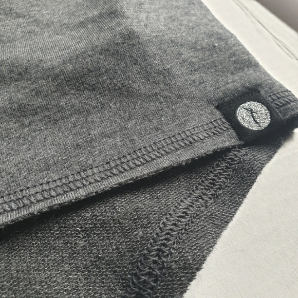 X by Gottex Wm's Grey Short Rolled Sleeve Pullover Hoodie w/ Screen Print Sz XS - Picture 11 of 16